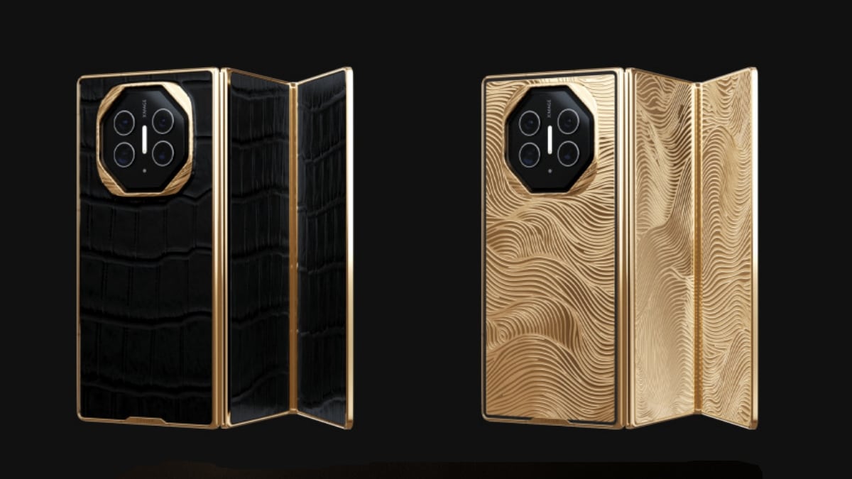 Caviar presenta la colección de diseño definitivo del Huawei Mate XT en oro de 24 quilates