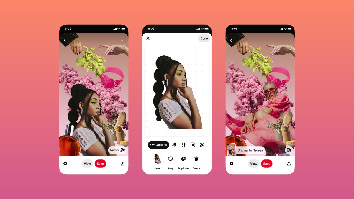 Pinterest lanza una función que permite a los usuarios remezclar collages creados por otros