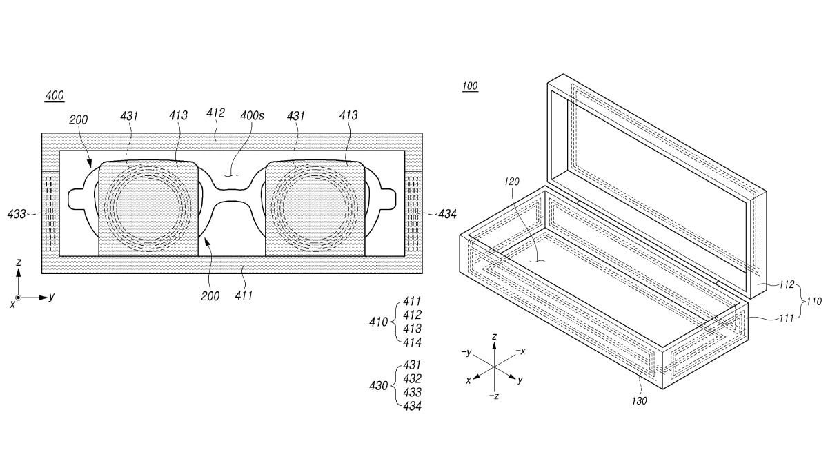 La solicitud de patente de Samsung sugiere un estuche de carga inalámbrica para gafas de realidad aumentada