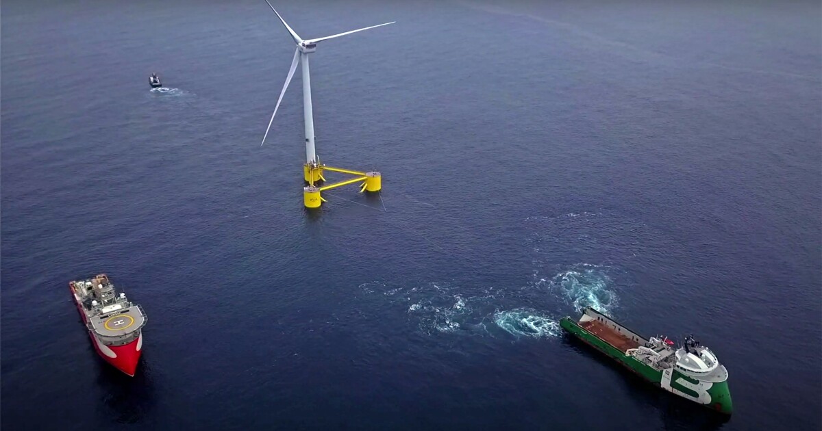 El primer parque eólico flotante semisumergible del mundo supera las expectativas