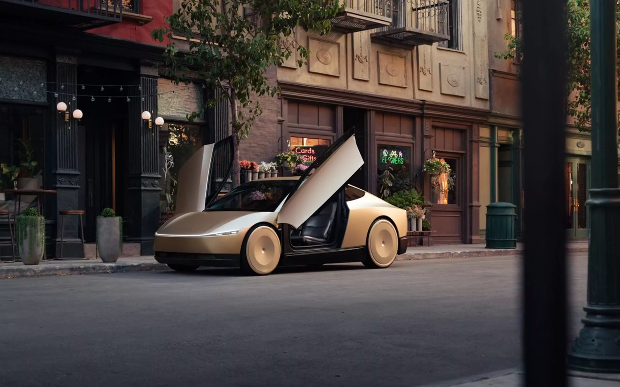 Elon Musk presenta Cybercab y Robovan autónomos en un evento con temática de ciencia ficción