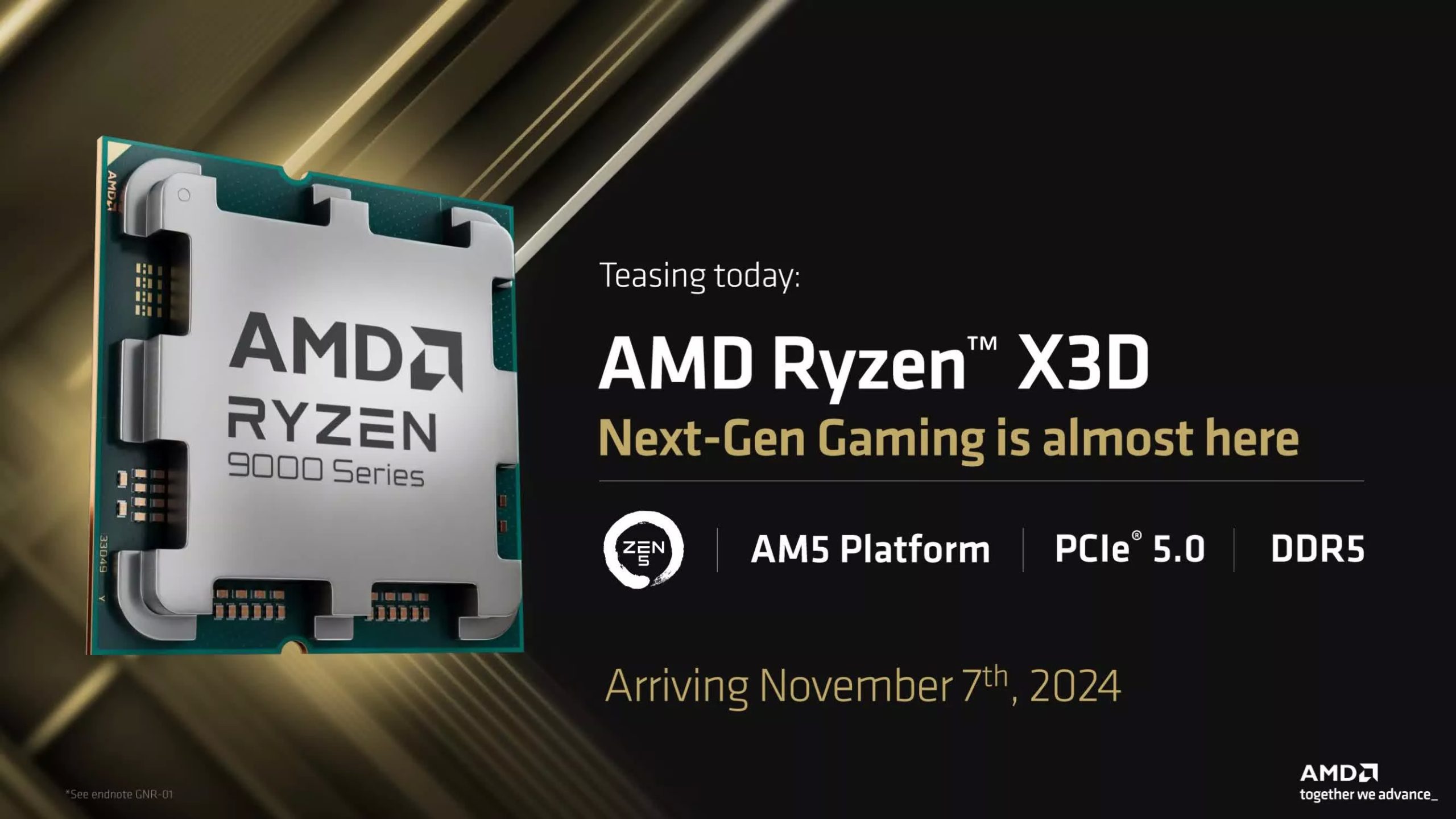 AMD confirma que una CPU Ryzen 9000X3D llegará el 7 de noviembre