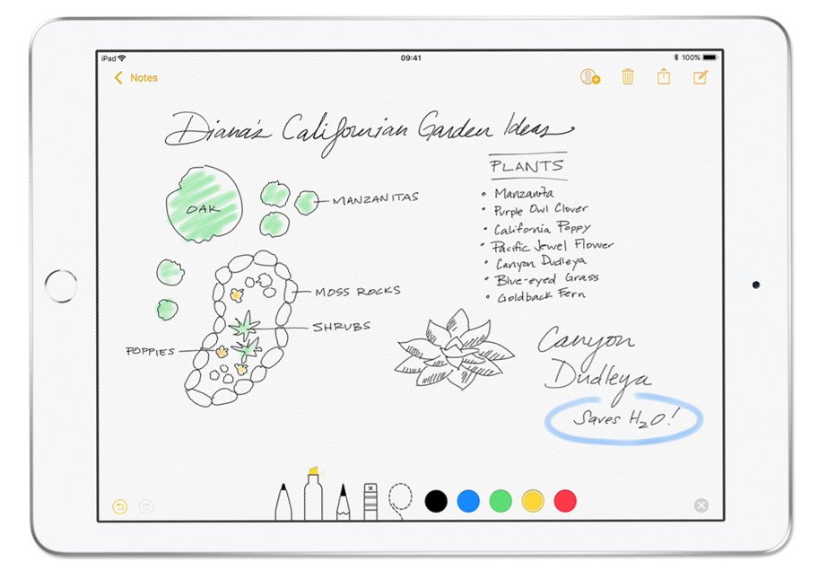 Crea nuevas notas al instante usando el Apple Pencil en iPad