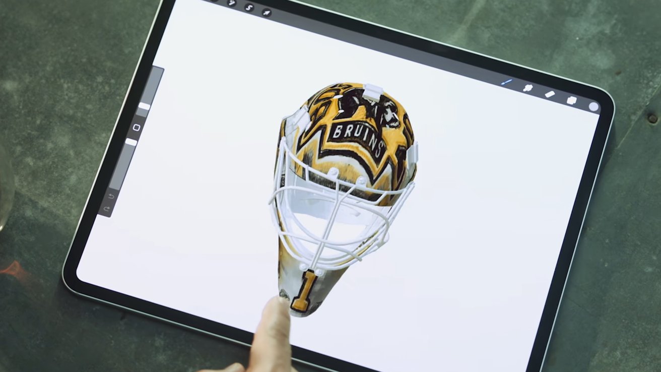 Nuevo anuncio de iPad Pro muestra cómo los artistas hacen máscaras de portero de la NHL
