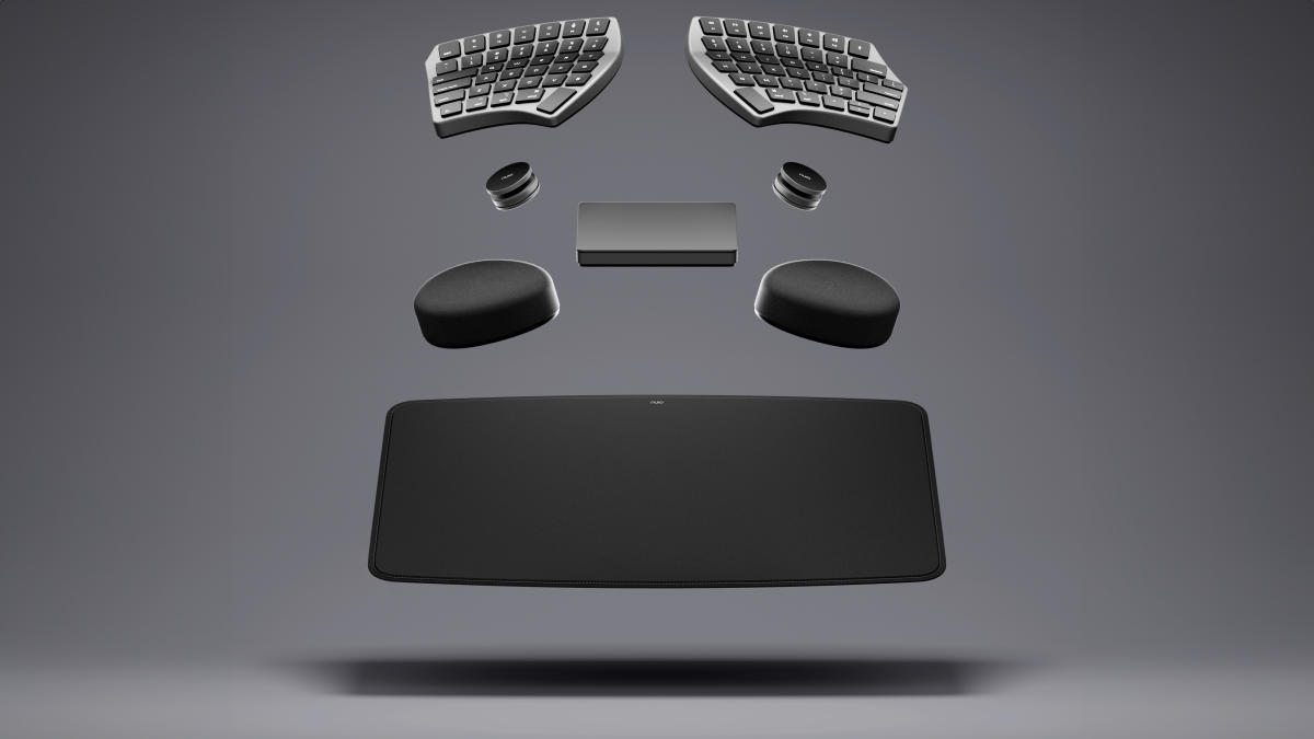 Nuio Flow es un teclado ergonómico dividido personalizable con periféricos magnéticos