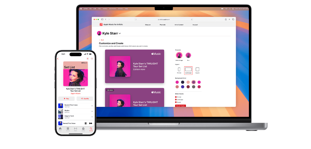 La última función de Apple Music permite a los artistas crear listas de reproducción dedicadas para conciertos y giras