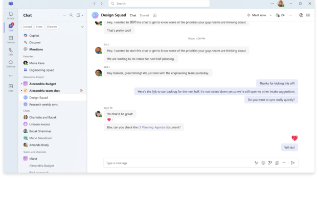 Microsoft está simplificando el chat de Teams en una única interfaz unificada