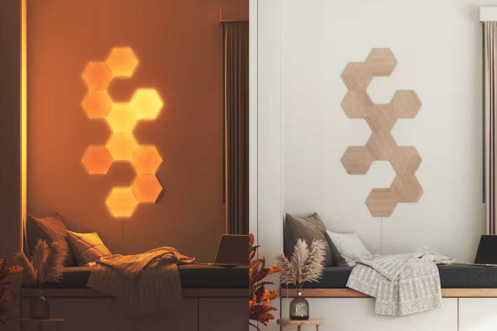 Embellece tu pared con los paneles de luz inteligentes de Nanoleaf, ahora con un 36 % de descuento