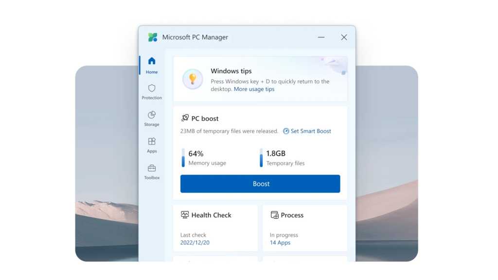 La aplicación gratuita PC Manager para Windows 10 y 11 ahora es aún mejor