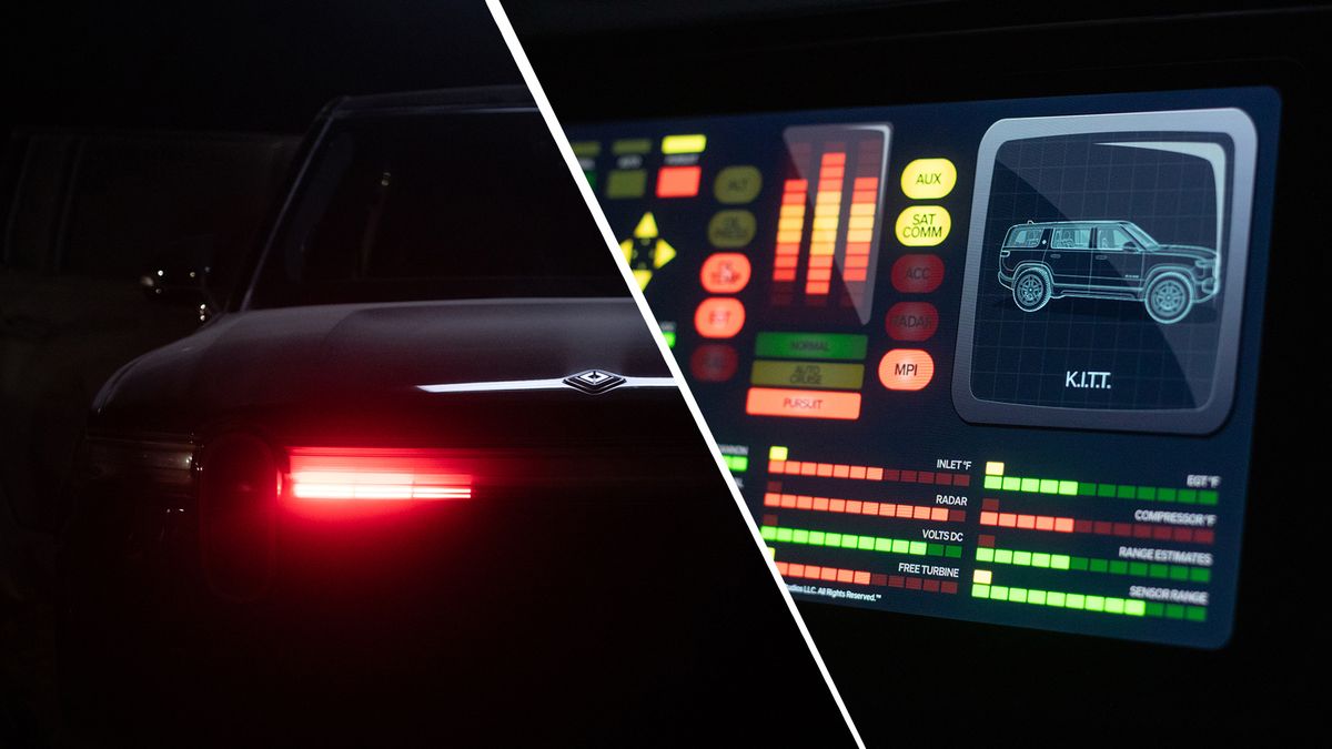 Rivian acaba de darle a sus vehículos eléctricos un cambio de imagen KITT de Knight Rider con esta espeluznante actualización de software