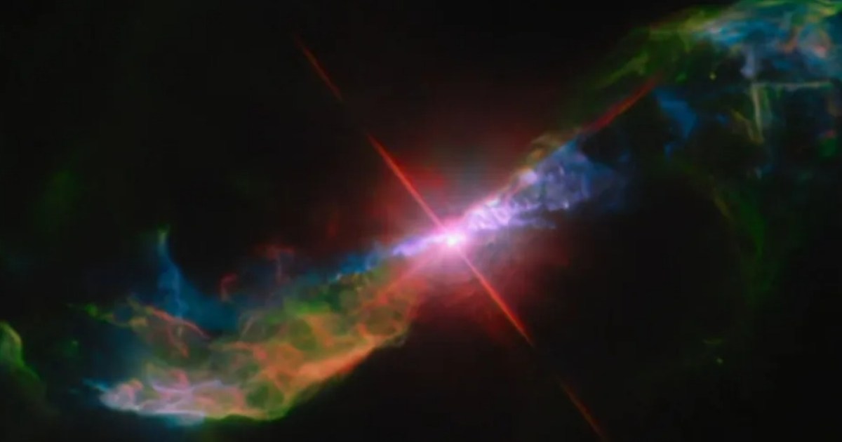 El Hubble capta una imagen de un espectacular «volcán estelar»