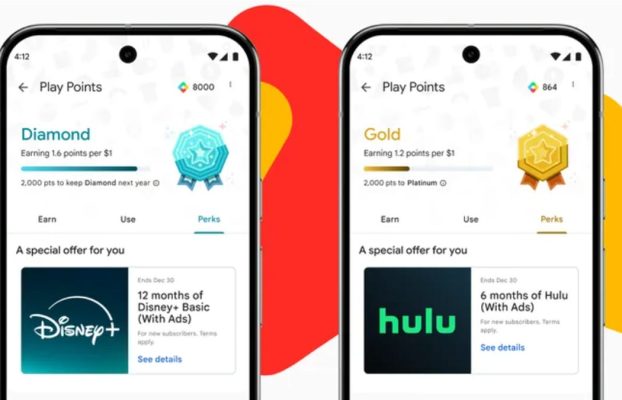 Los usuarios de Android pueden canjear Google Play Points por una suscripción gratuita a Disney+ o Hulu