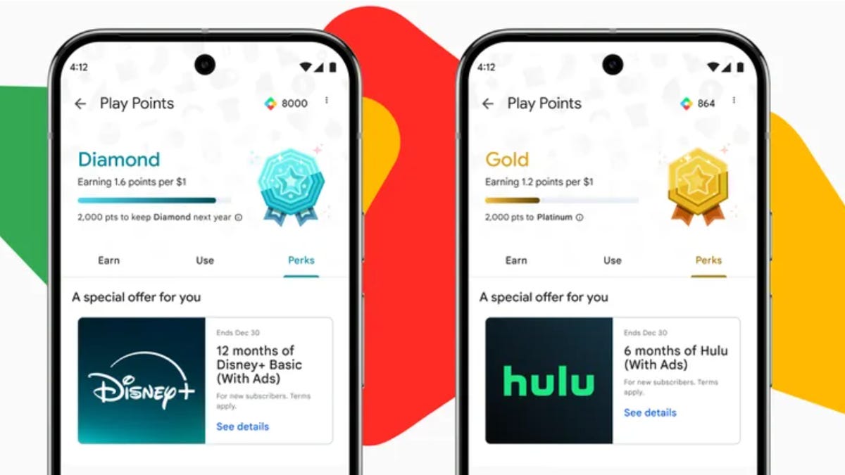 Los usuarios de Android pueden canjear Google Play Points por una suscripción gratuita a Disney+ o Hulu