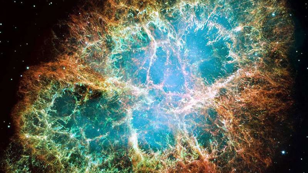 Una nueva investigación explica el patrón de cebra en las ondas de radio de la nebulosa del Cangrejo