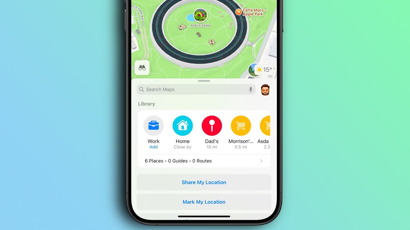 Cómo utilizar la función Biblioteca de mapas de Apple en iOS 18