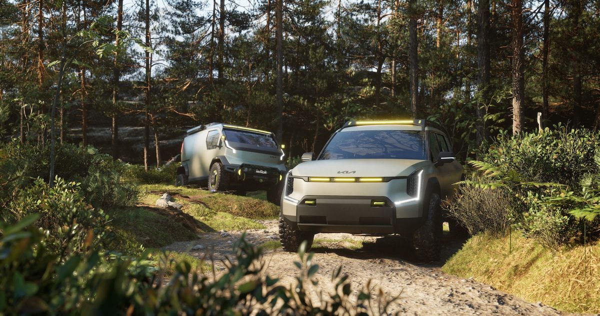 Kia muestra nuevos conceptos de vehículos eléctricos todoterreno y parecen los vehículos perfectos para escapar del apocalipsis