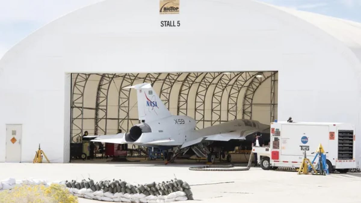 El chorro supersónico X-59 de la NASA completa las pruebas iniciales del motor, el primer vuelo se acerca