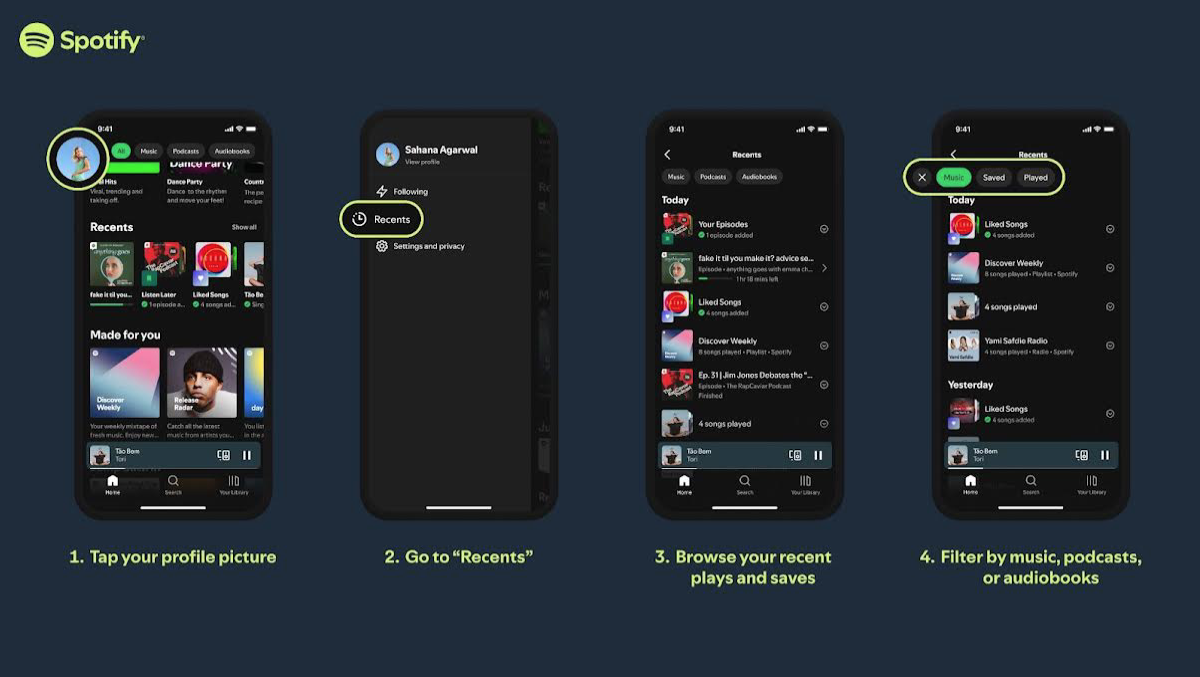Spotify ahora guardará tu historial de escucha por hasta 90 días