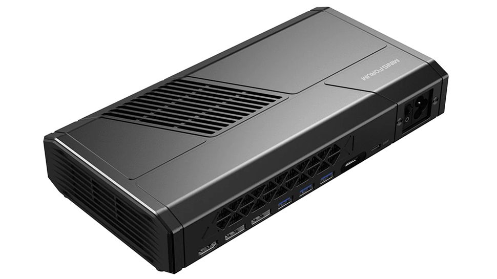 Sale a la venta una estación de acoplamiento AMD eGPU más, pero no tiene USB 4.0, no puede acomodar un SSD M.2 y requiere un conector OCuLink para alimentar el chip RX 7600M XT.