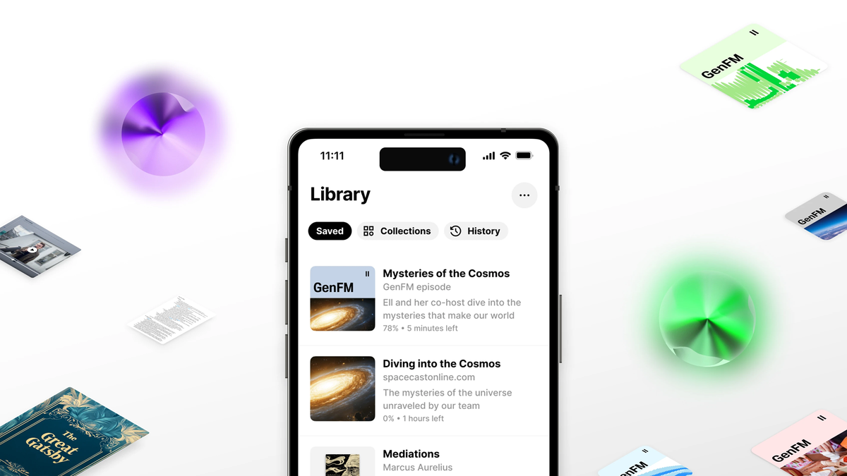 Esta aplicación de IA convertirá tu lista de lectura en un podcast con presentadores digitales