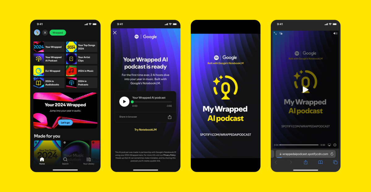 Spotify Wrapped 2024 incluye podcasts alojados en IA que analizan sus hábitos de escucha