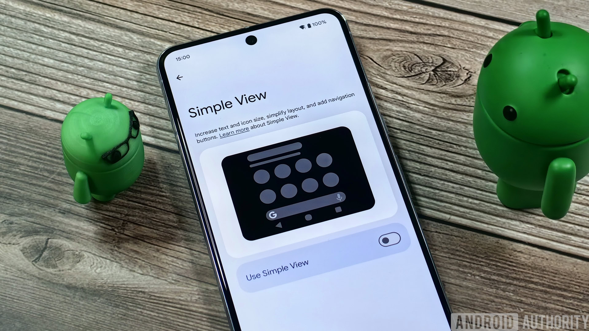 La nueva función Vista simple de Pixel hace que tu teléfono sea más fácil de usar
