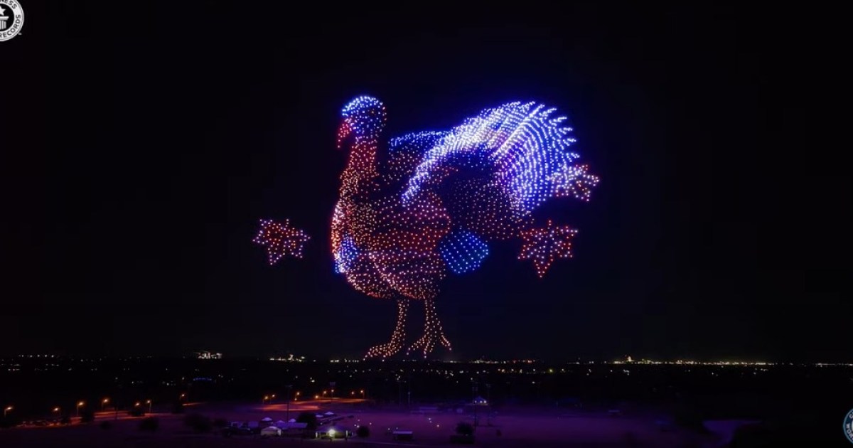 Mira esta exhibición festiva de drones que anotó un récord mundial