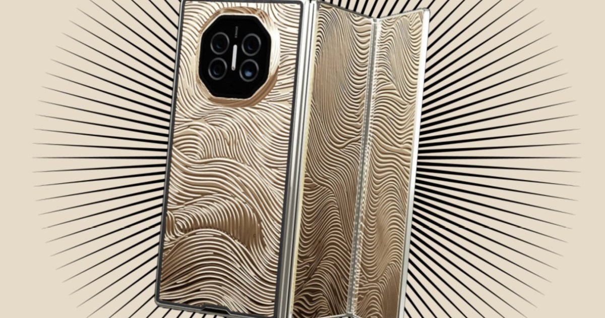 Con solo $ 18,200 tendrás un celular plegable triple de 24 quilates