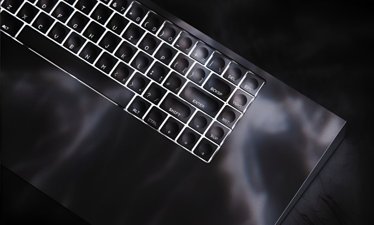El teclado premium de aluminio macizo Icebreaker parece un hacha