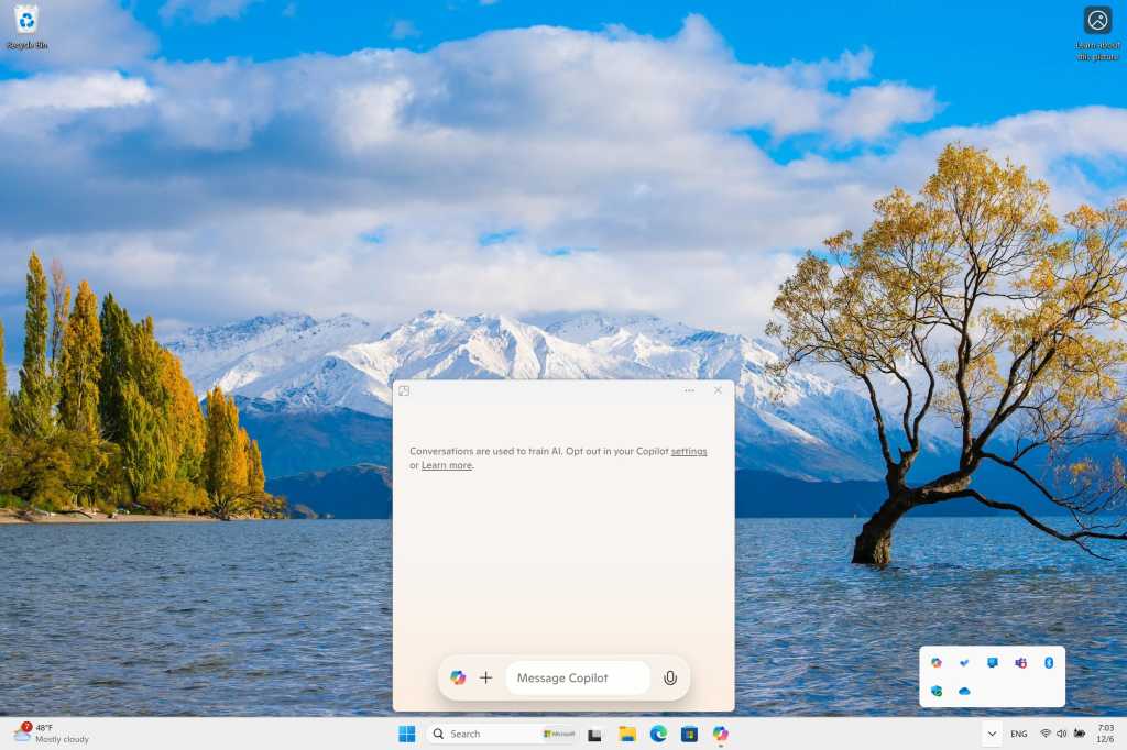 Microsoft prueba una versión nativa compacta de la aplicación Windows Copilot
