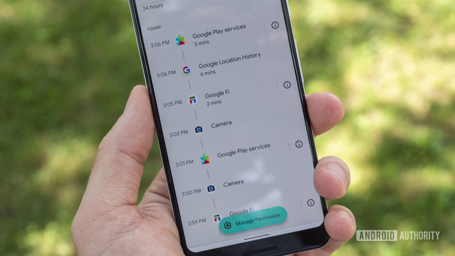 El panel de privacidad de Android Vista de 7 días hace una llegada temprana