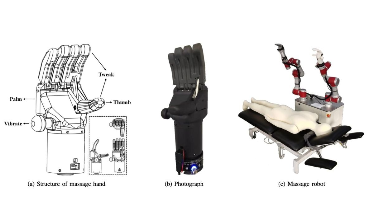 Robot replica el masaje tradicional chino para terapia y bienestar