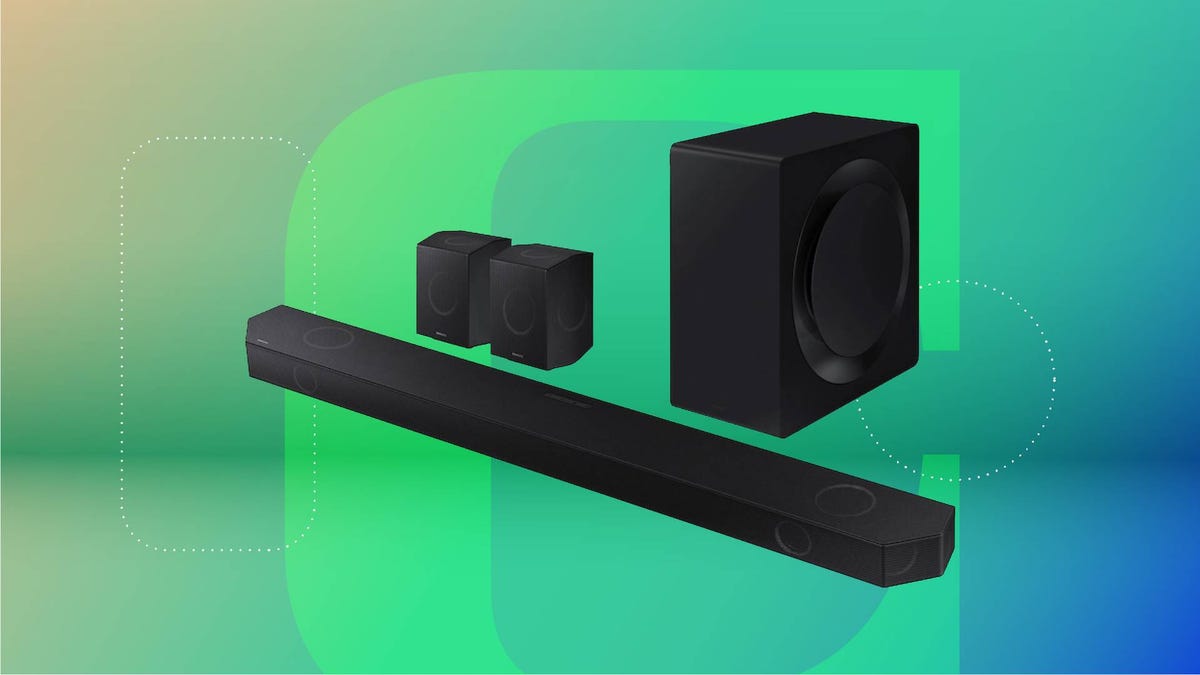 Esta configuración de sonido envolvente de cuatro parlantes de Samsung tiene más del 50% de descuento en Woot