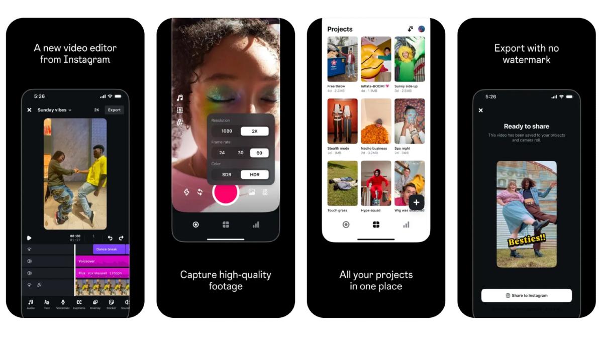 Instagram está lanzando una nueva aplicación de edición de vídeo que seguro se parece mucho a CapCut