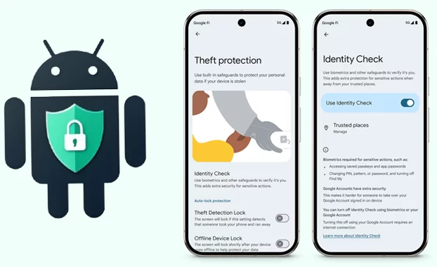 La nueva identidad de Android es configuración del dispositivo de bloqueo de características fuera de las ubicaciones de confianza