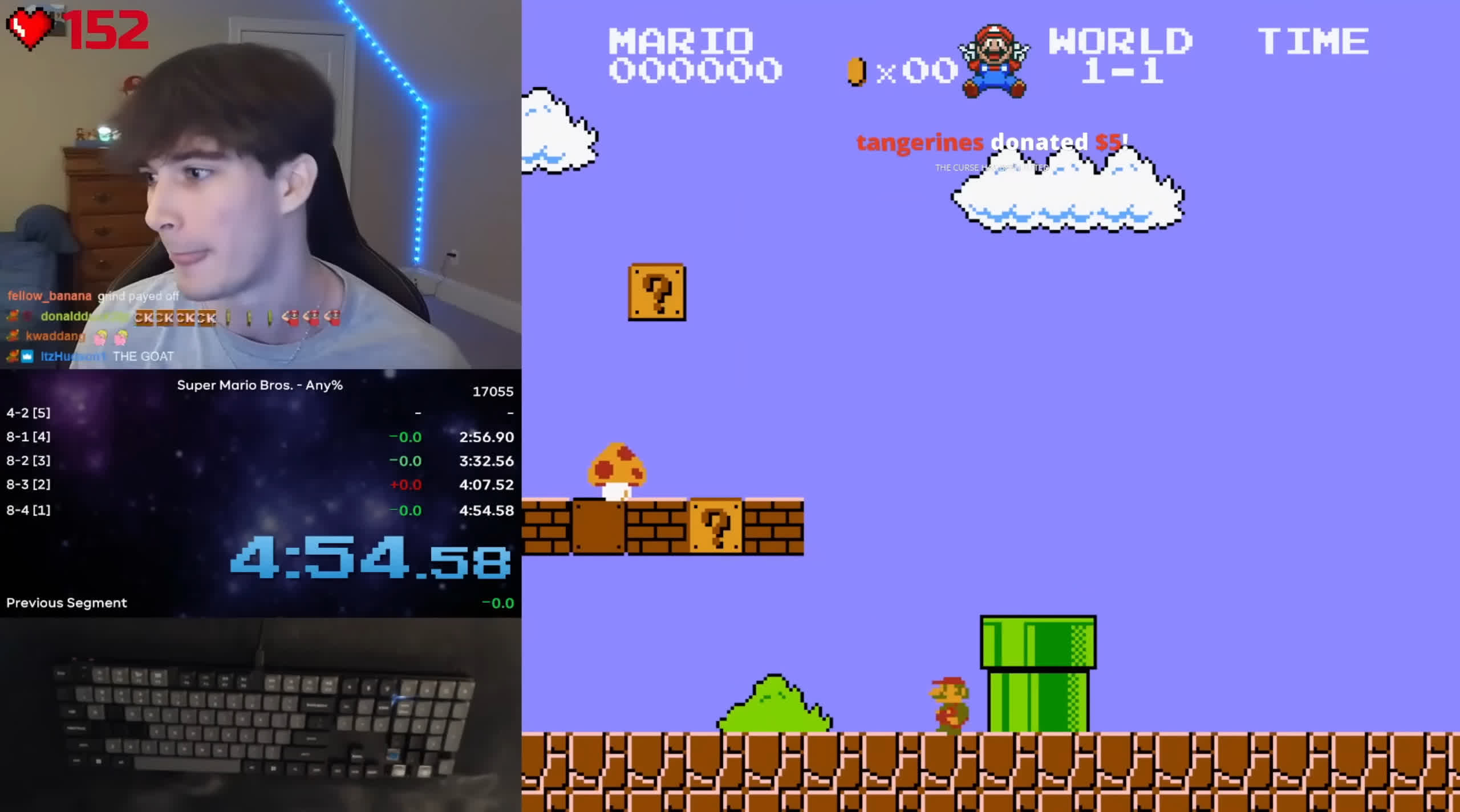 Un corazón acelerado no impidió que este corredor de velocidad lograra un nuevo récord en Super Mario Bros.