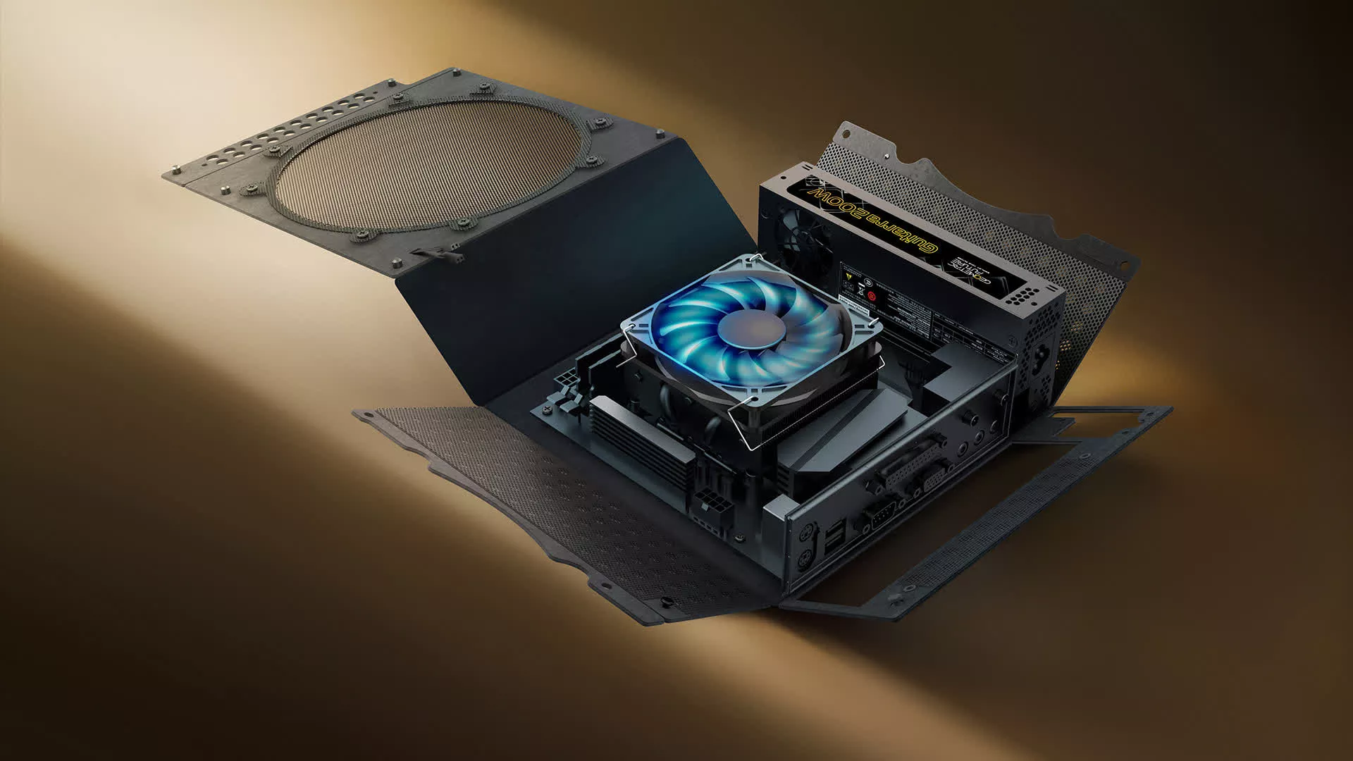 Este chasis mini-ITX plegable ofrece a los usuarios un HTPC elegante con fácil montaje