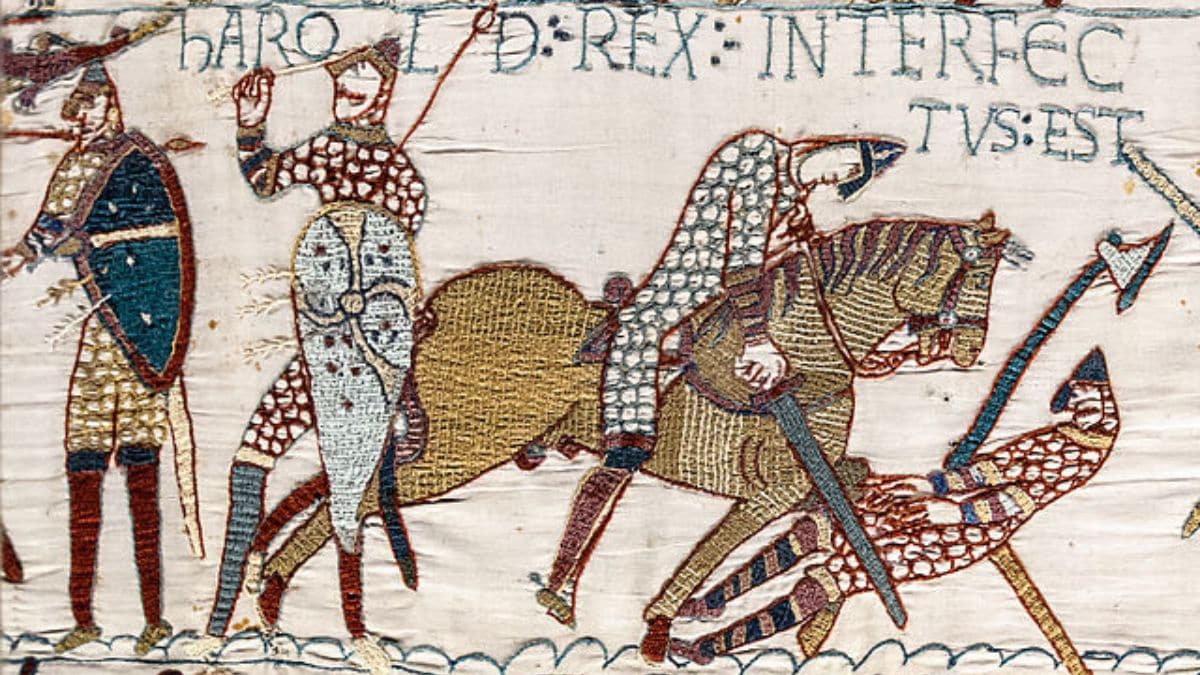 Bayeux Tapestry de 1,000 años de antigüedad representa la victoria de William the Conqueror