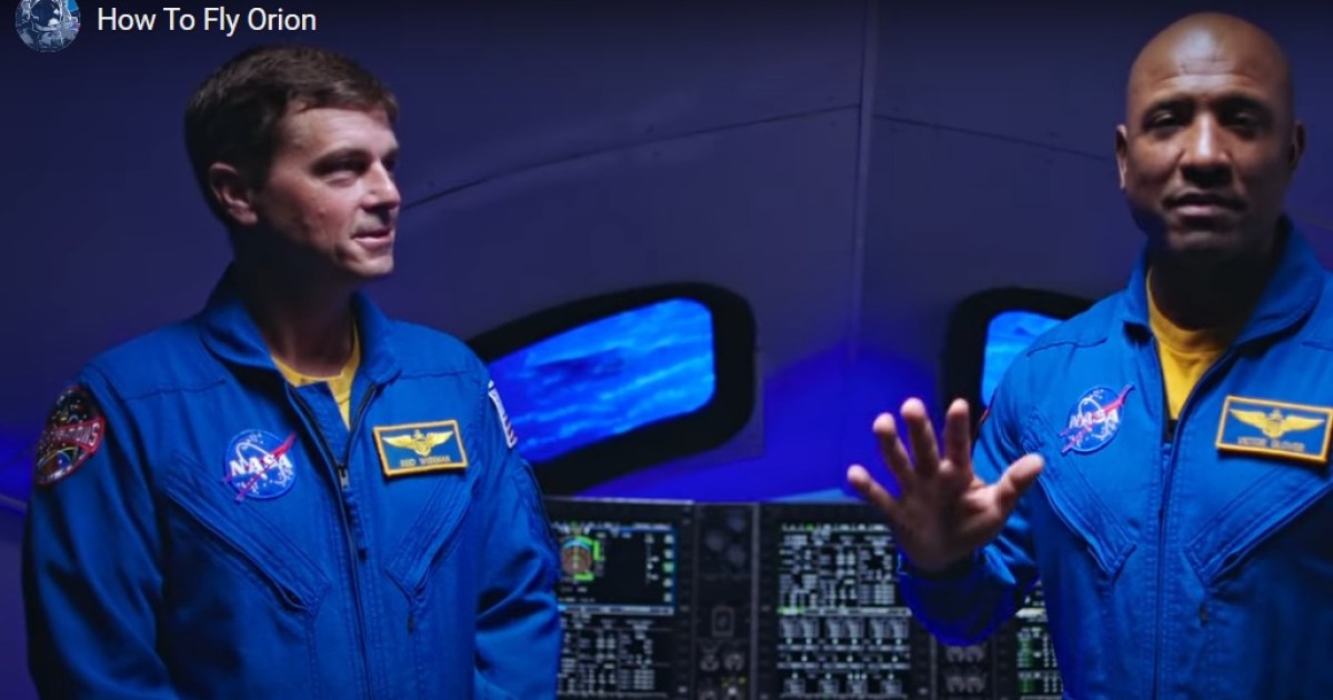 Astronautas de la NASA muestran cómo volar la nave espacial Orión