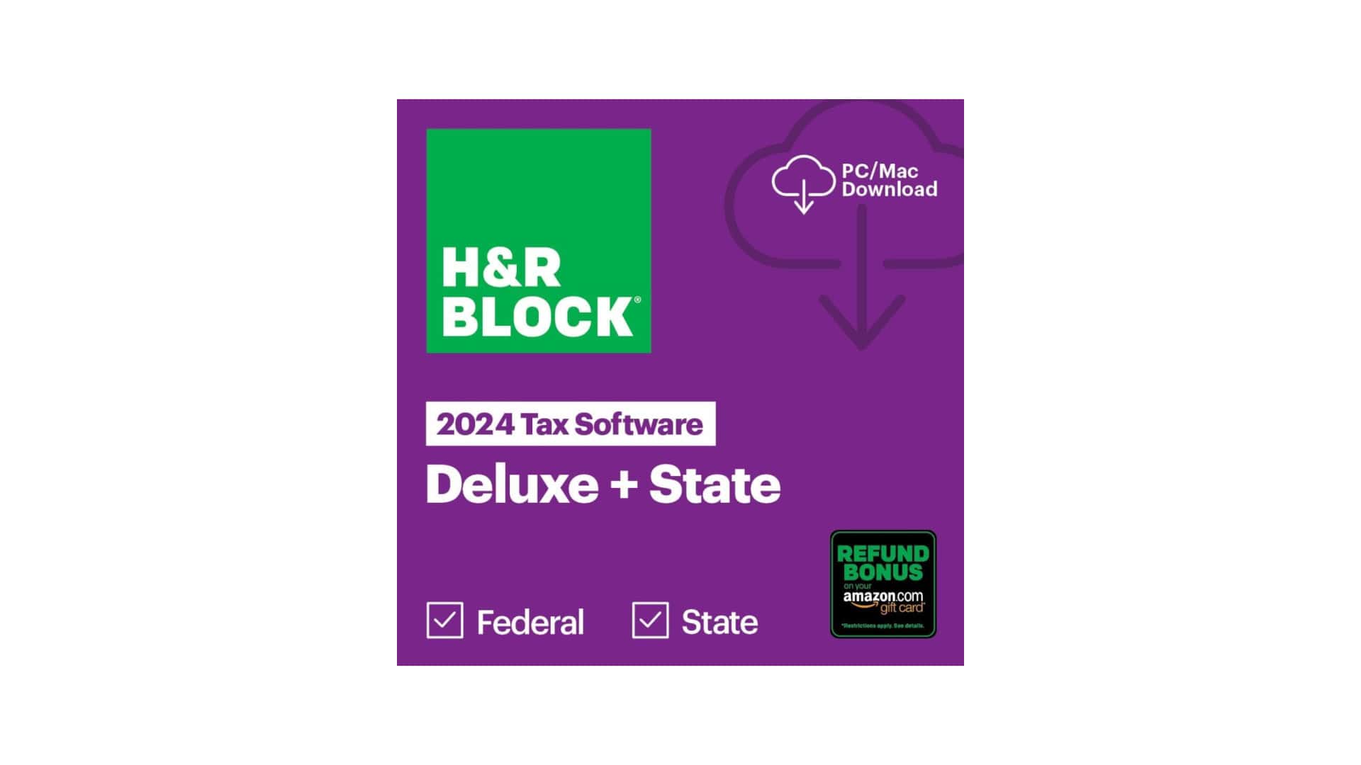 H&R Block Deluxe lo ayuda con impuestos para un 50% de descuento