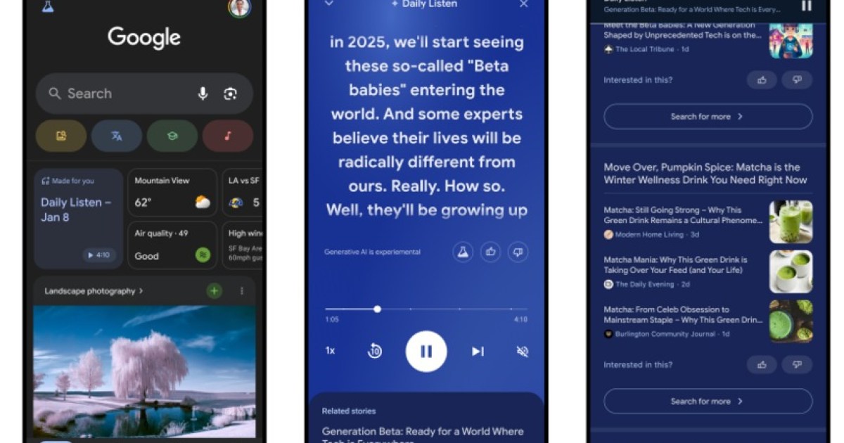 Google ahora generará un podcast resumen para tu feed de Discover