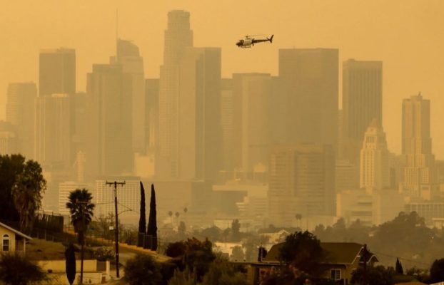 Dron y un avión chocaron cerca de los incendios en Los Ángeles