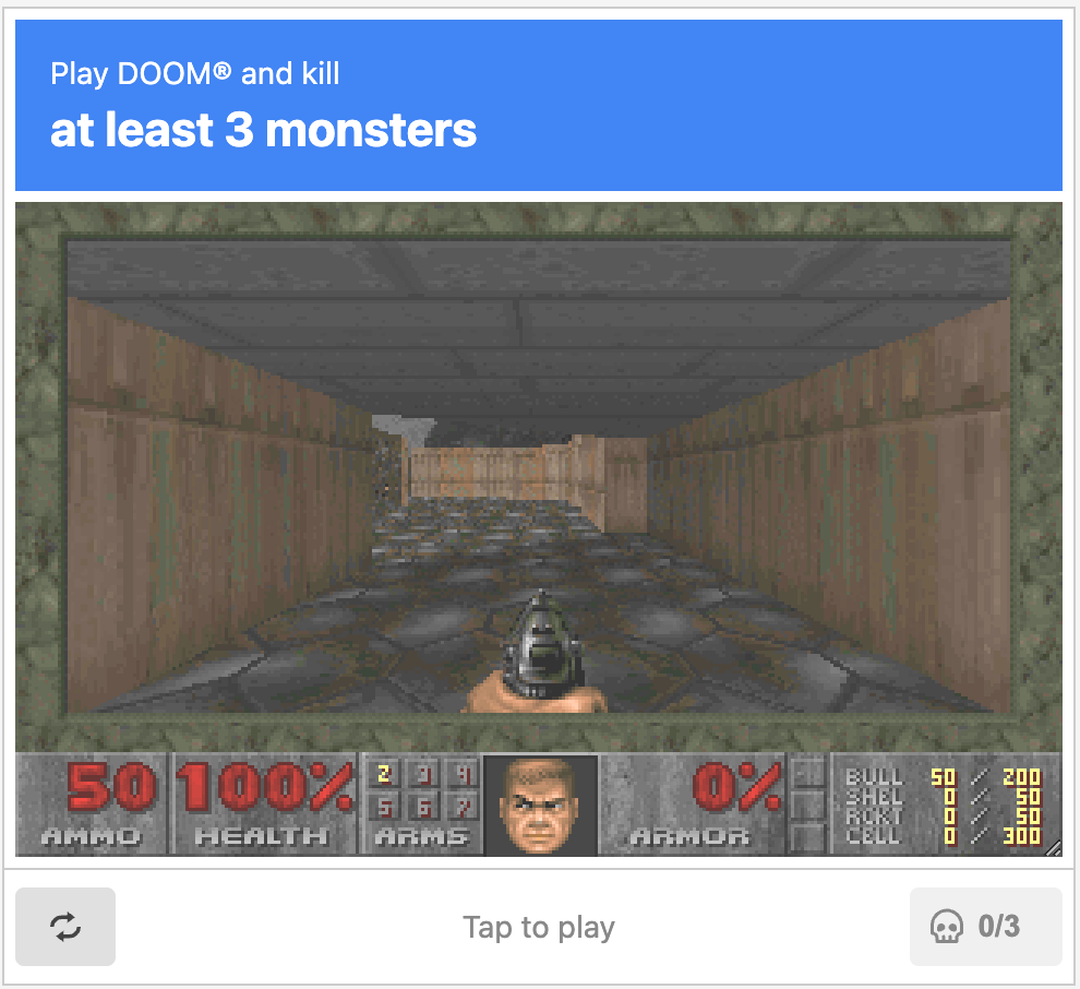 La gente está jugando un nuevo CAPTCHA con temática de DOOM