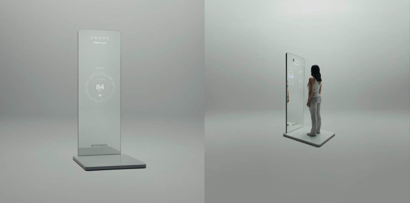 El espejo inteligente Omnia centrado en la salud de Withings puede realizar escaneos de cuerpo completo