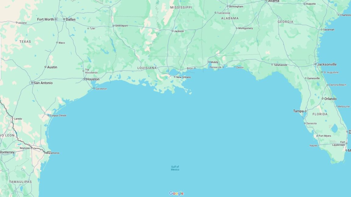 Google se vuelve gaga sobre el Golfo de México