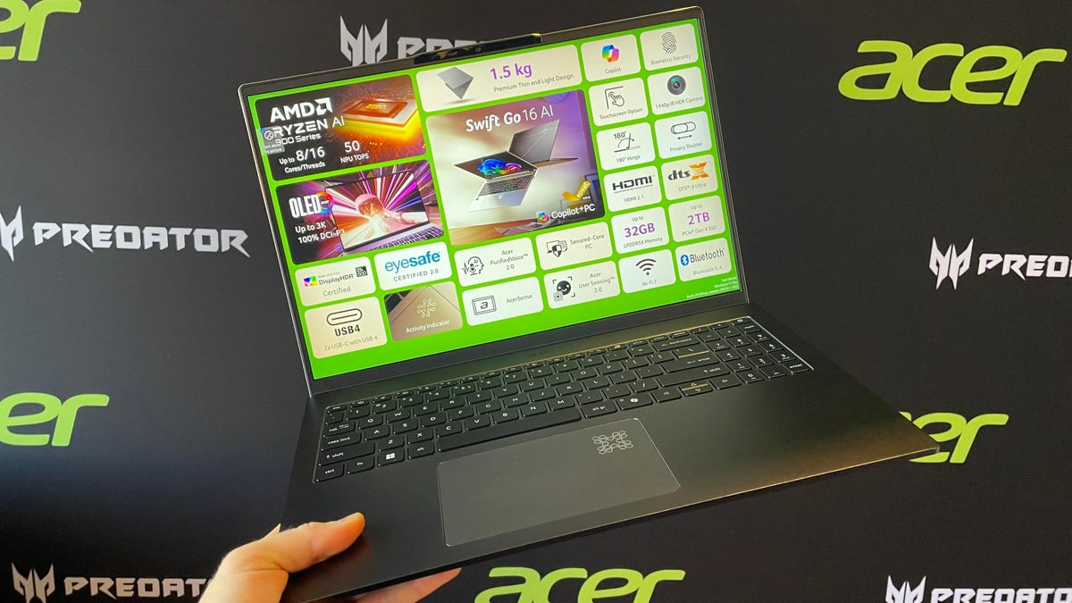 Las computadoras portátiles renovadas de Acer pueden ser los dispositivos más versátiles que he visto en CES 2025