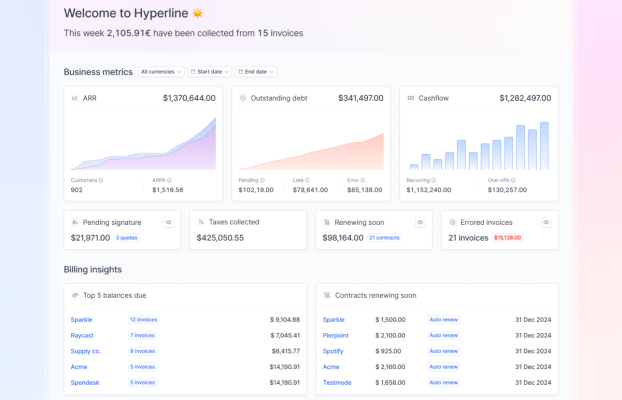 Hyperline obtiene 10 millones de dólares para su plataforma de facturación automatizada
