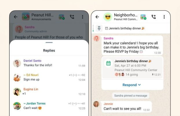 Según los informes, WhatsApp probando la función de programación de eventos en chats individuales para usuarios de iOS y Android