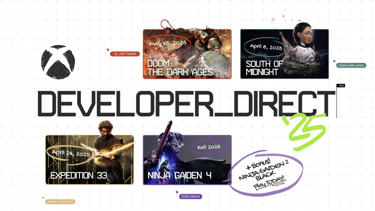Xbox Developer Direct 2025: se anuncia Ninja Gaiden 4, Doom: The Dark Ages obtiene fecha de lanzamiento y más