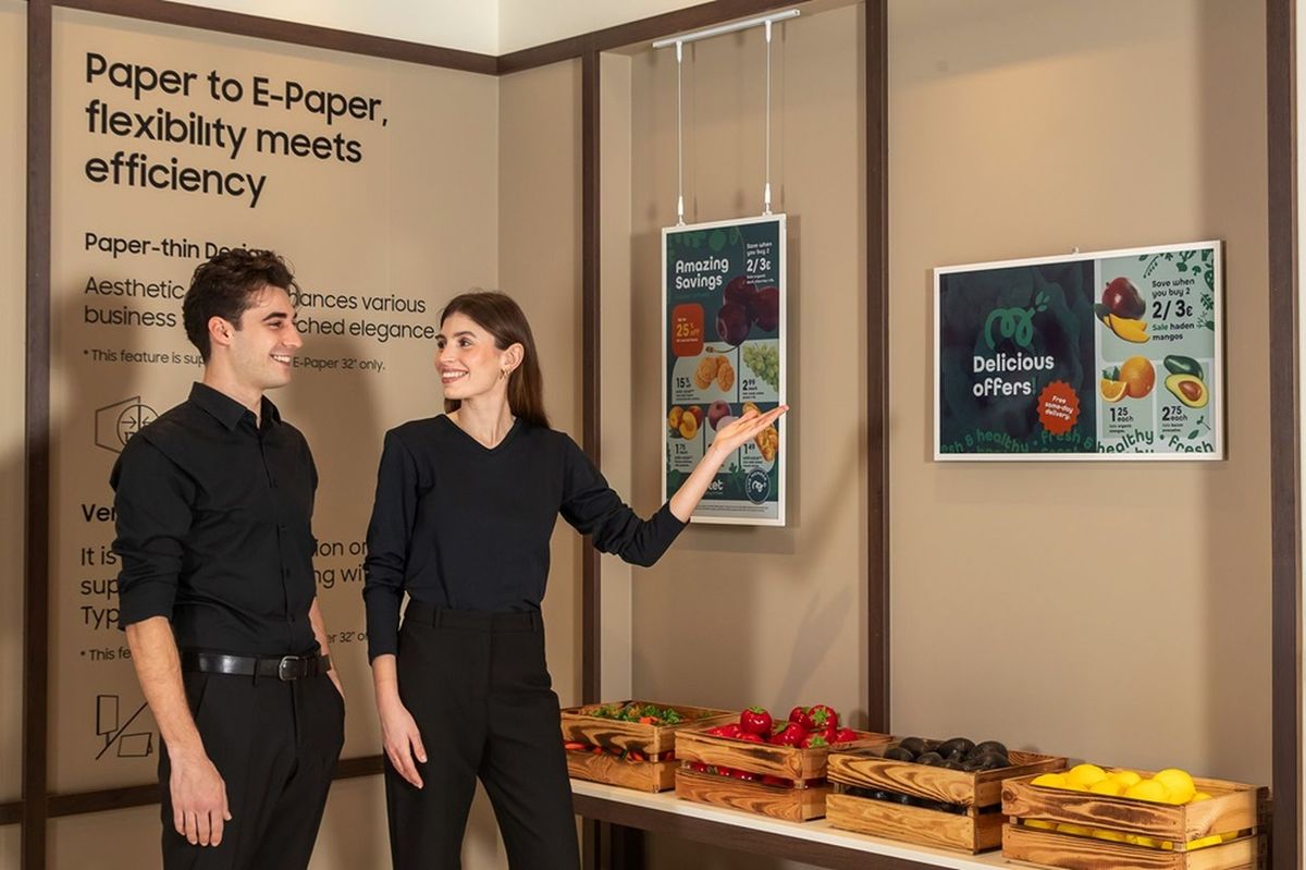La enorme pantalla Epaper de 75 pulgadas de Samsung podría durar para siempre al mostrar imágenes fijas, pero no será barato